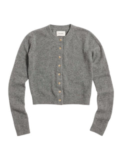 W. Cashmere Cardigan - Dk. Grey