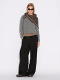 Fine Wool Scarf Monogram - Brown Mix