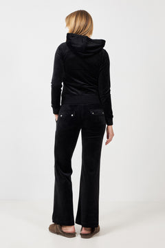 Robertson Classic Velour Zip Hoodie - Black