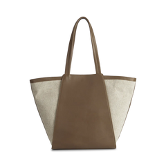 Blaise Shopper Canvas Mix - Caramel / Offwhite