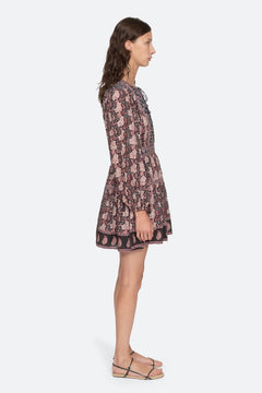 Donna Print Long Sleeve Dress - Multi
