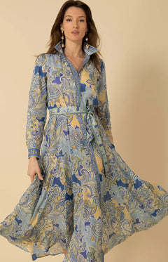 Clementine Long Dress - Blue