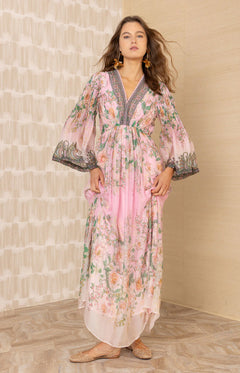 Alanna Long Dress - Pink
