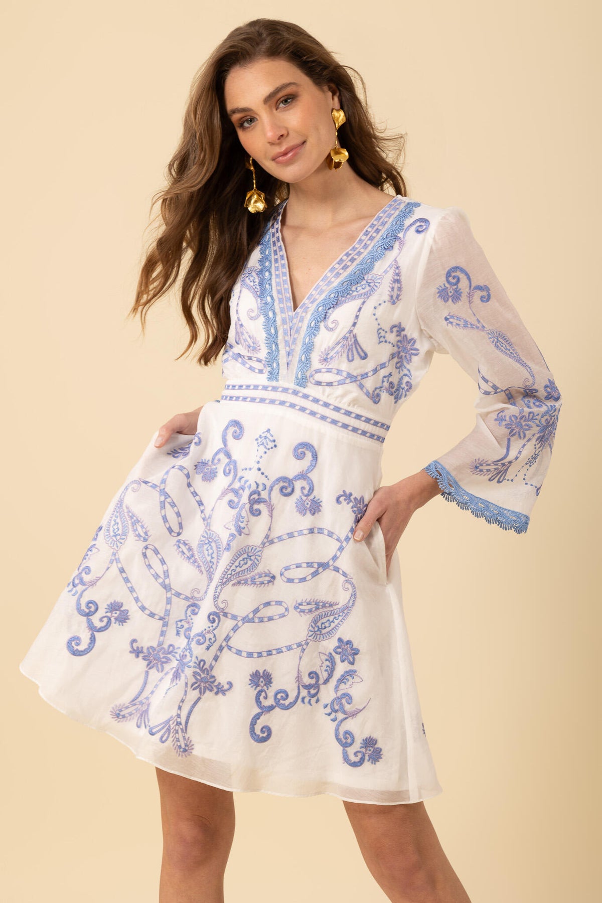 Cassandra Short Dress - Blue