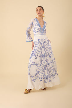 Cassandra Maxi Dress - Blue