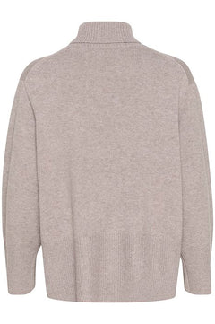 KaxyIW Turtleneck Pullover - Sandy Grey Melange