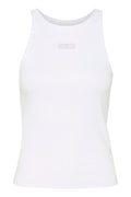 GZdrew Rhinestone Logo Tank - Bright White