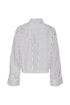 Striped Cutline Shirt - Silver Filigree Grey Comb
