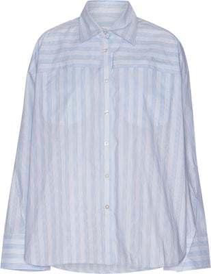Poplin Oversized Shirt - Grapemist Comb