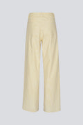 Striped Twill Wide Pants - Straw Comb.