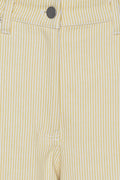 Striped Twill Wide Pants - Straw Comb.