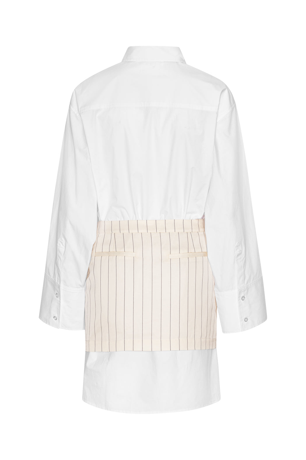 Layered Suiting Dress - Egret Comb