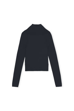 Zipped Collar Knit - Vulcan