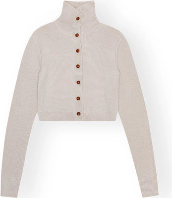 Knitted Slim Cardigan - Tofu Beige