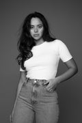 Pippa Rib Tee - White