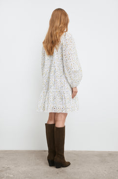 Alexis Dress - Yellow Branch Print