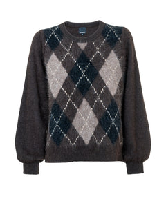 Argyle Pullover - Brown