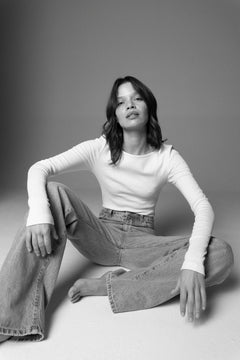 Petronella Rib Boatneck - White
