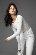 Petronella Rib Boatneck - Ecru