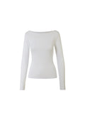 Petronella Rib Boatneck - Ecru