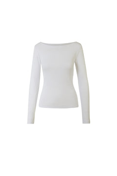 Petronella Rib Boatneck - Ecru