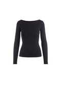 Petronella Rib Boatneck - Black