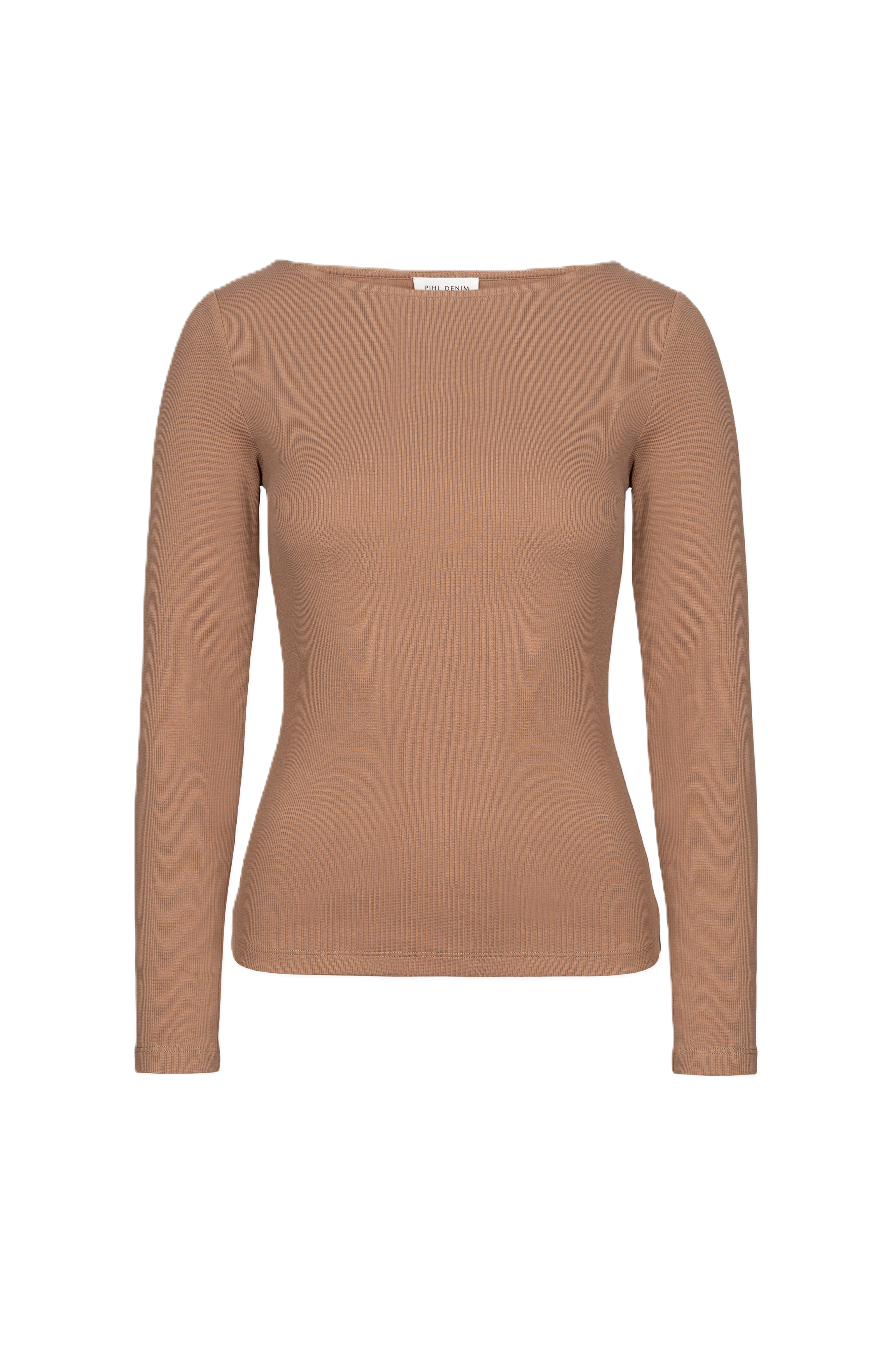 Petronella Rib Boatneck - Camel