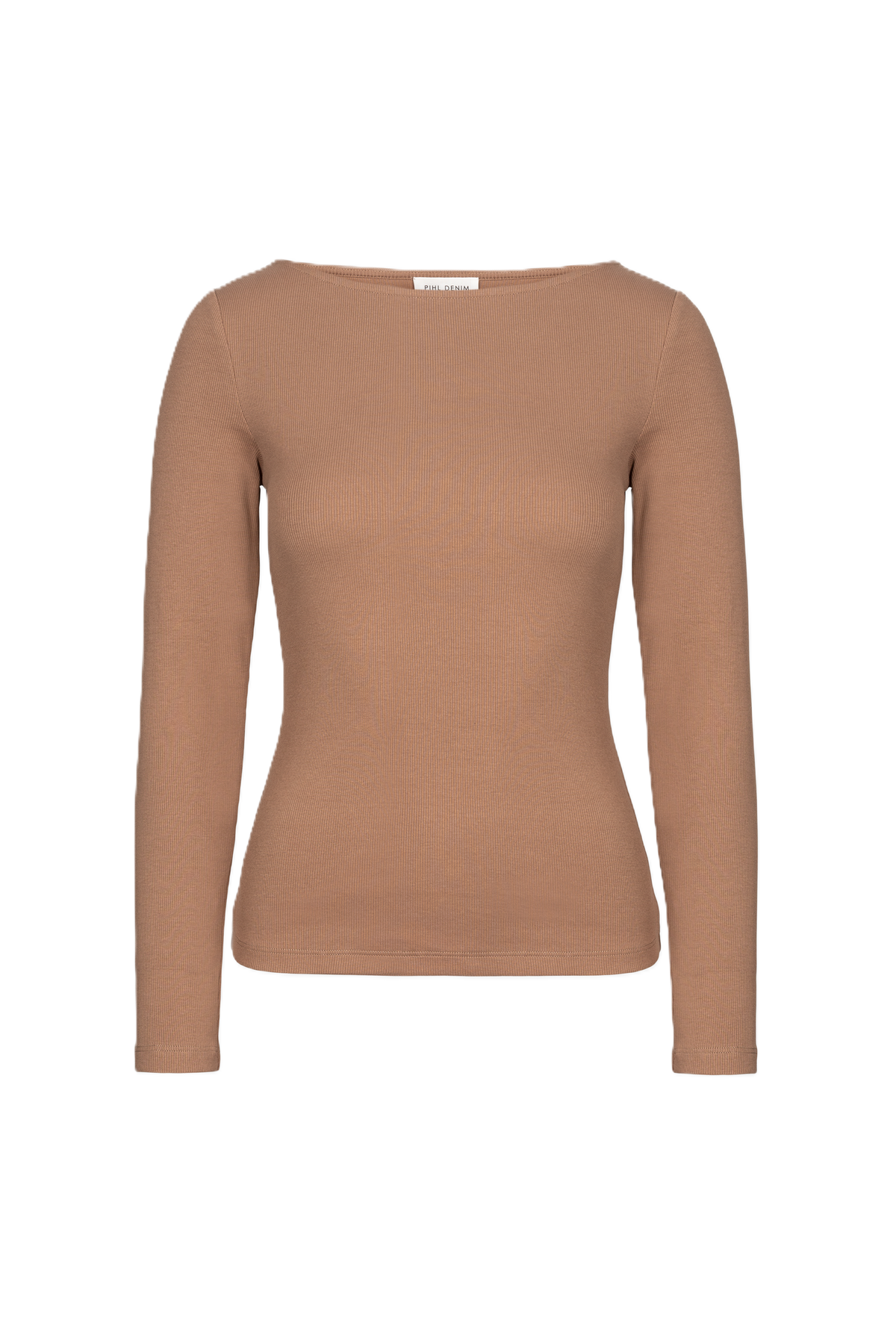 Petronella Rib Boatneck - Camel
