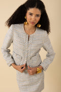 Zaylee Tweed Jacket - Blue