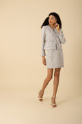 Zaylee Tweed Jacket - Blue