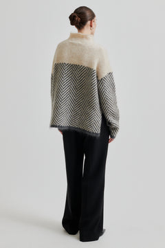 Herrin Knit T-Neck - Volcanic Ash
