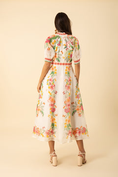 Alaiya Silk/Linen Dress L - Ivory