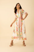 Alaiya Silk/Linen Dress L - Ivory