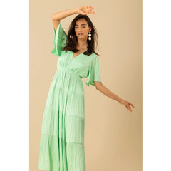 Angie Solid Dress Long - Mint