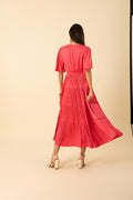 Angie Solid Dress Long - Pink