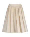 Ctn Pleated Skirt - Creamed White