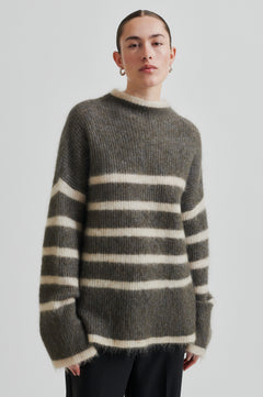 Ovalis Knit T-Neck - Chocolate Chip