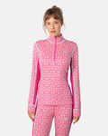 Rose Half Zip - Bright Pink