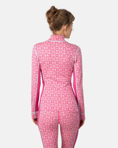 Rose Half Zip - Bright Pink