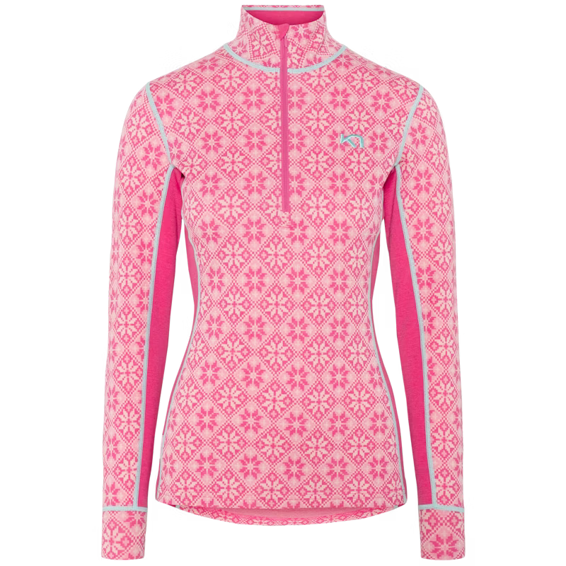 Rose Half Zip - Bright Pink
