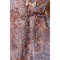 Aubrie Silk/Linen Longdress - Navy