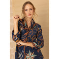 Leilany Silk Scarf - Navy
