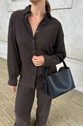Leata Leather Bag - Black