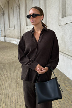 Leata Leather Bag - Black
