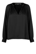 Drape Tunic Blouse - Black