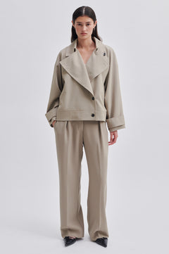 Silvia Trench Jacket - Roasted Cashew