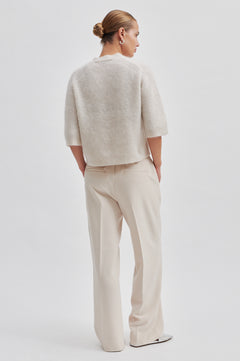Andrea Knit Rib Cardigan - Pumice Stone