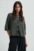 Andrea Knit Rib Cardigan - Beluga