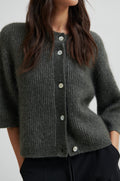 Andrea Knit Rib Cardigan - Beluga
