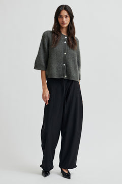 Andrea Knit Rib Cardigan - Beluga
